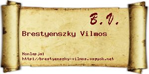 Brestyenszky Vilmos névjegykártya